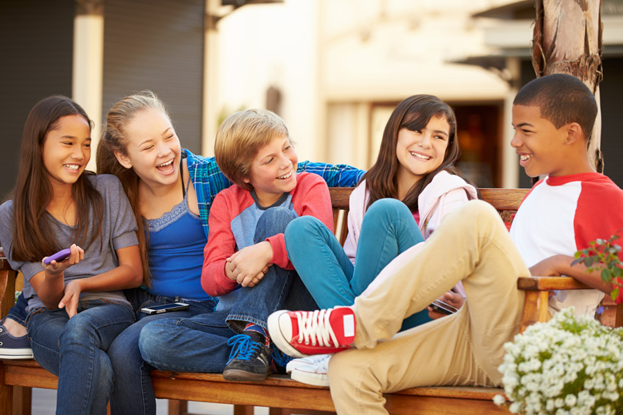 A happy group of friends enjoying time together.